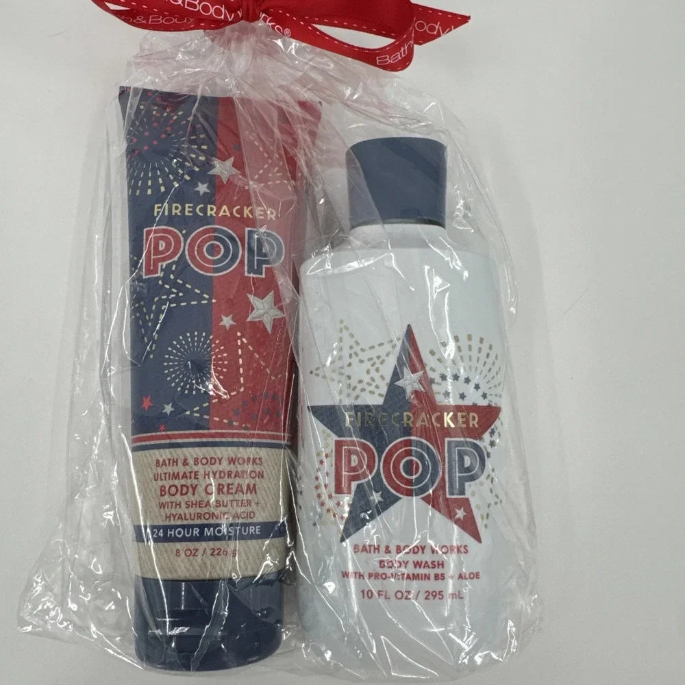 Bath & Body Works FIRECRACKER POP Body Wash & Body Cream Set NEW‎ Gift Set
